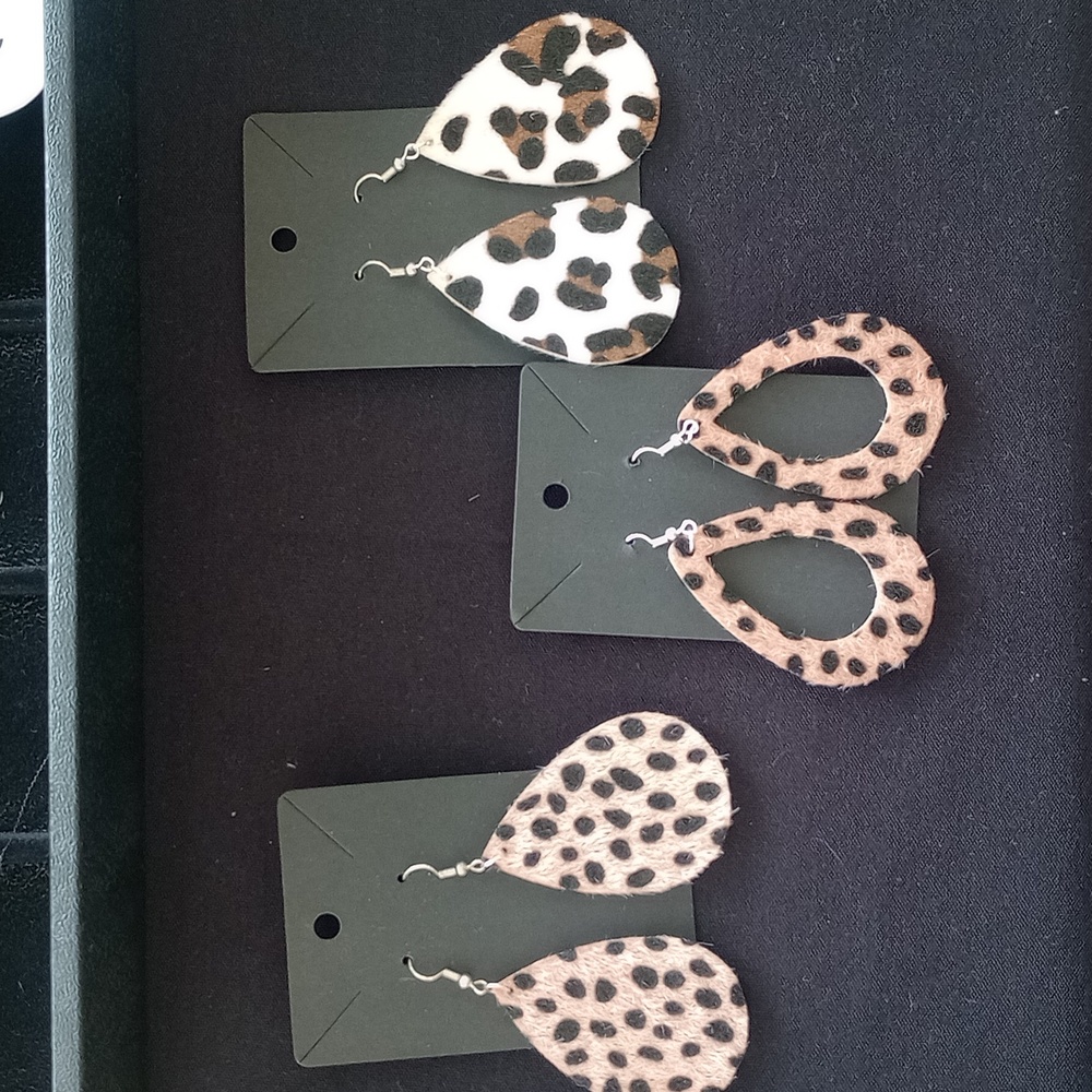 Animal Print Earrings Set